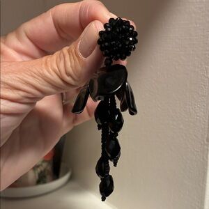 Elegant Black Beaded Earrings